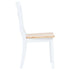 Maison Madeleine -  5 Piece Dining Set Solid Rubber Wood White and Brown